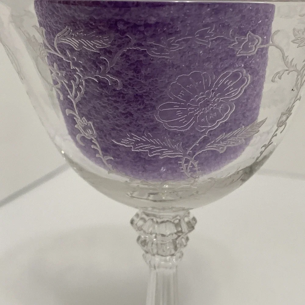 Vintage Stem Fostoria Shirley Clear Champagne Tall Sherbet Glass Etch Elegant